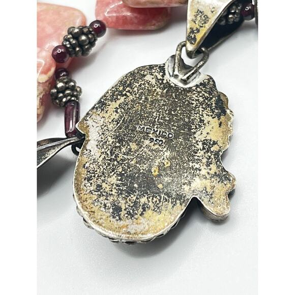 Rare Antique. Fine Sterling Silver .950 Tribal Ethnic Necklace & Owl Pendant - Picture 13 of 16